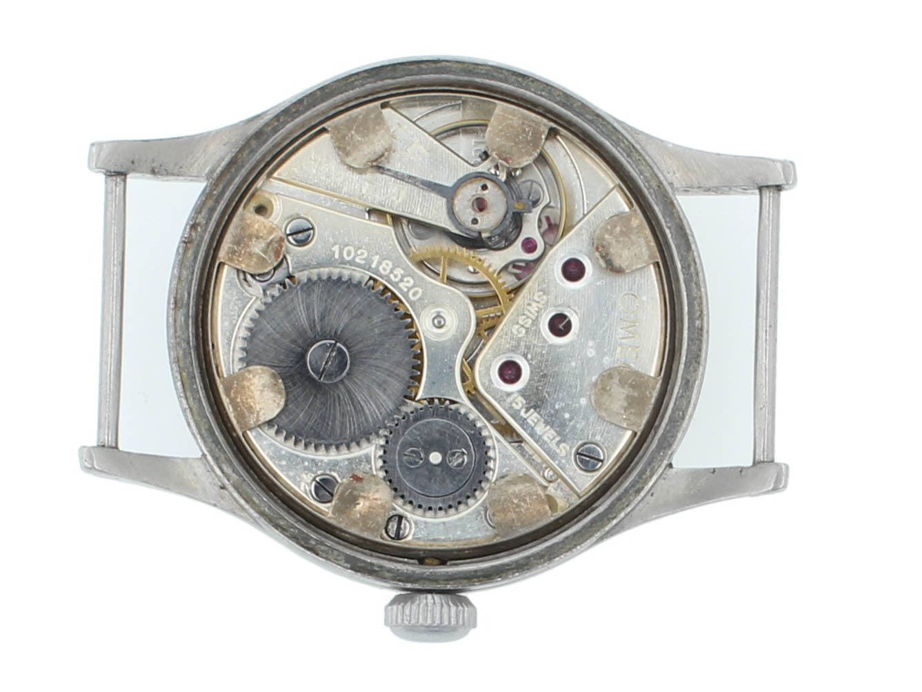 Omega W.W.W. 35mm Manual Black Dial Vintage Stainless Steel Men's Watch