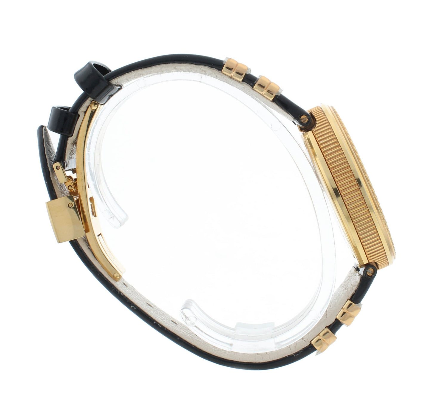 Versace V-Metal Icon Gold Dial Leather Strap 40mm Quartz Men's Watch VLC03 0014