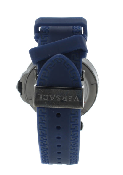 Versace V-Race Diver Blue Dial 46mm Rubber Strap Quartz Men's Watch VAK02 0016