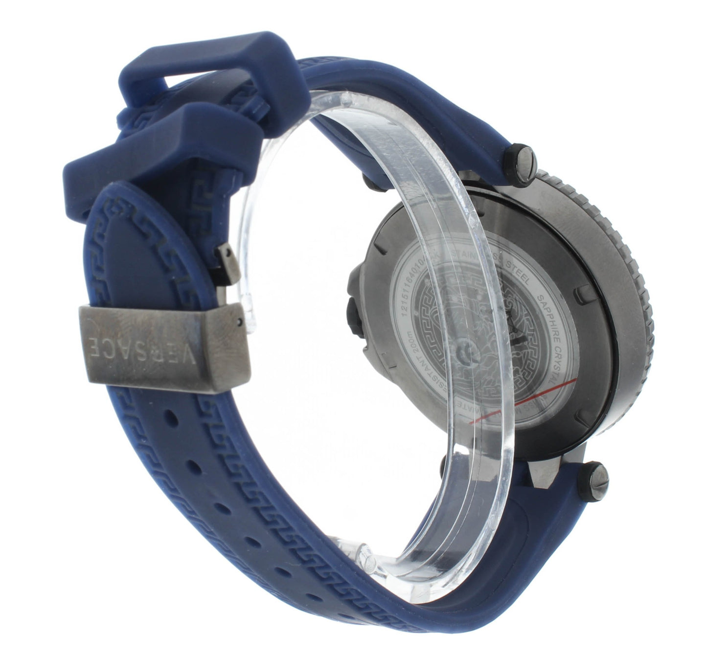 Versace V-Race Diver Blue Dial 46mm Rubber Strap Quartz Men's Watch VAK02 0016
