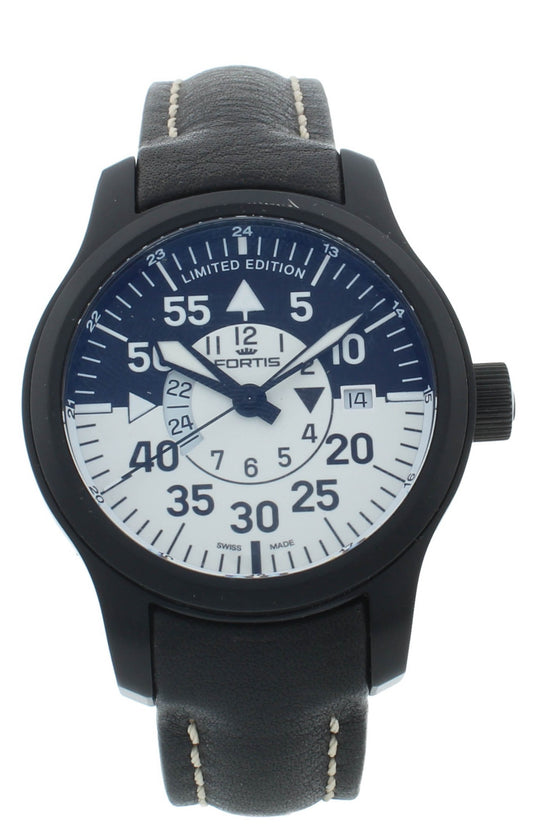 Fortis B-42 Cockpit 42mm Automatic Black & White Dial GMT Men's Watch 6721811