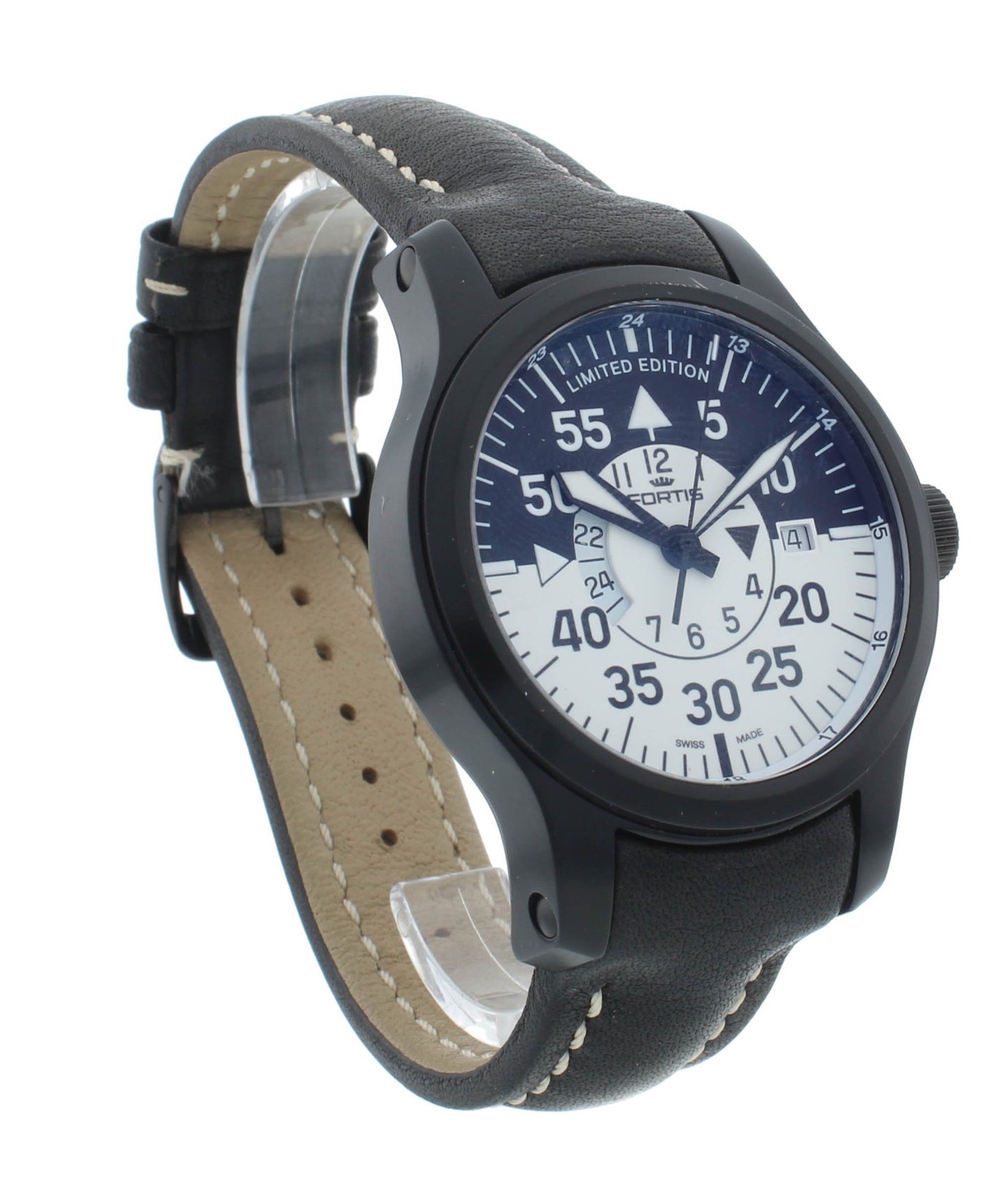 Fortis B-42 Cockpit 42mm Automatic Black & White Dial GMT Men's Watch 6721811