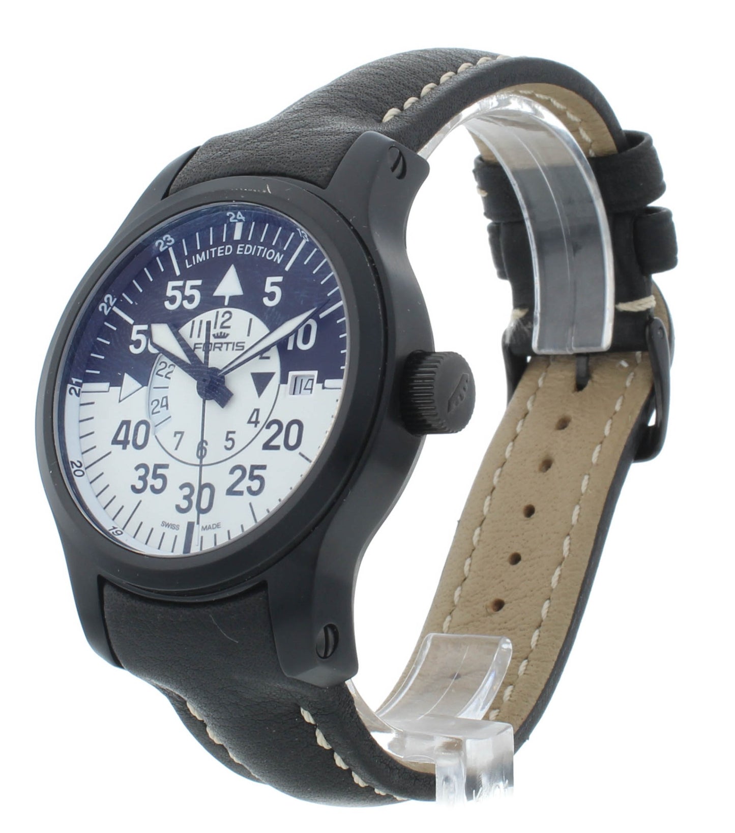 Fortis B-42 Cockpit 42mm Automatic Black & White Dial GMT Men's Watch 6721811