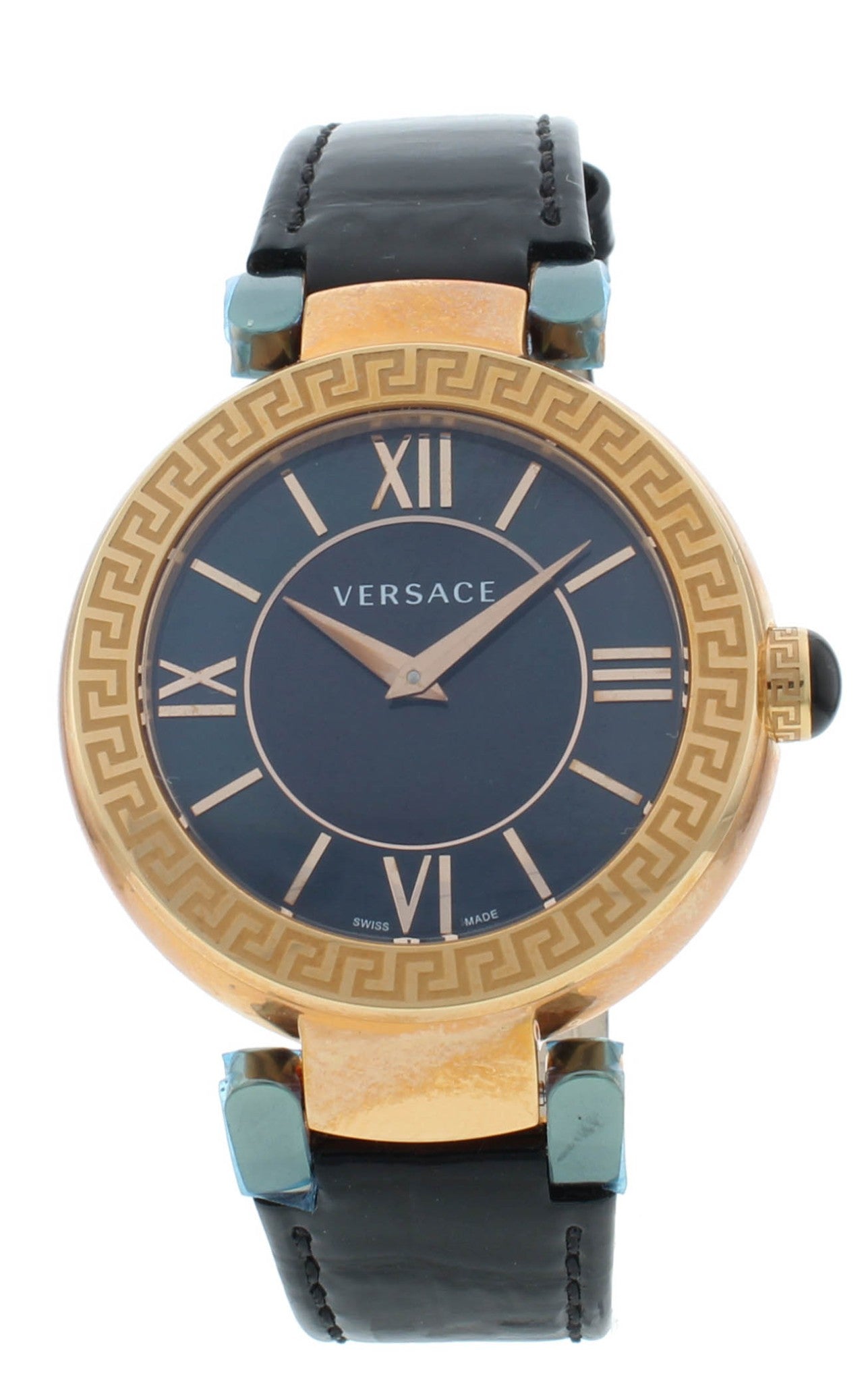 Pre-Owned Versace Leda Quartz Black MOP Dial 38mm Men's Watch VNC04 0014