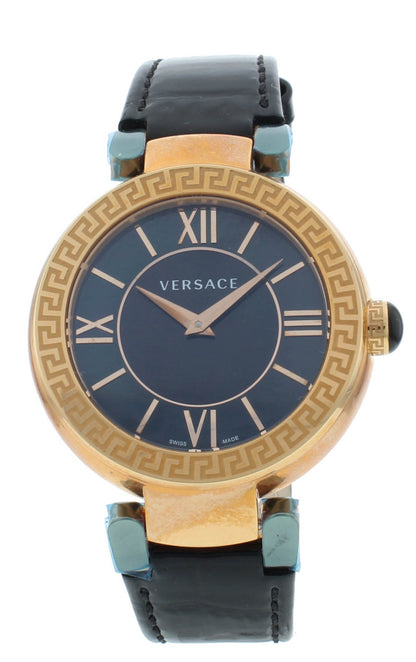 Pre-Owned Versace Leda Quartz Black MOP Dial 38mm Men's Watch VNC04 0014