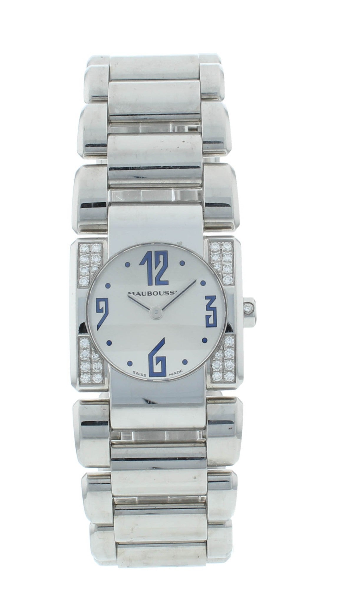 Mauboussin Alessandrine 25mm Quartz Silver Dial Square Ladies Watch 321