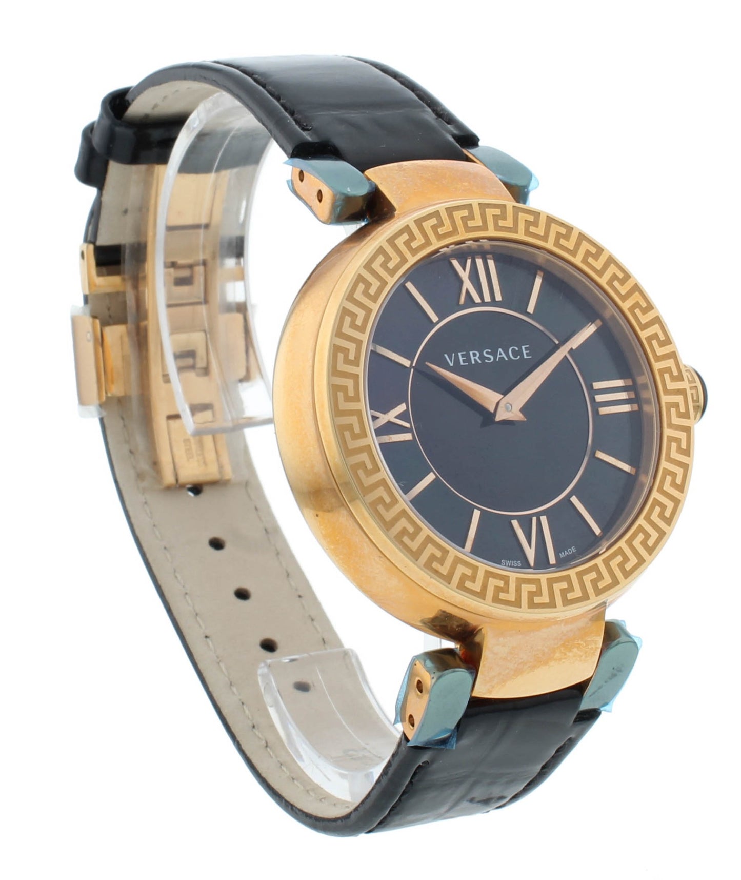 Pre-Owned Versace Leda Quartz Black MOP Dial 38mm Men's Watch VNC04 0014