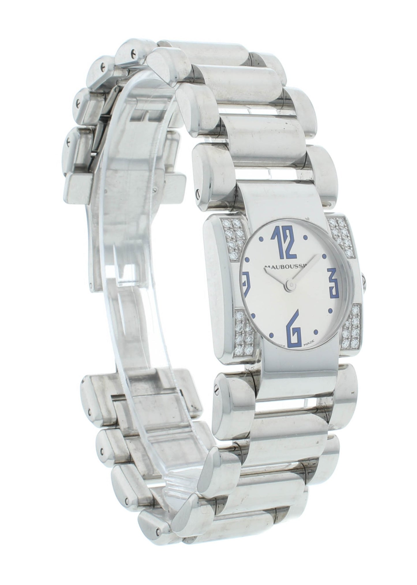 Mauboussin Alessandrine 25mm Quartz Silver Dial Square Ladies Watch 321