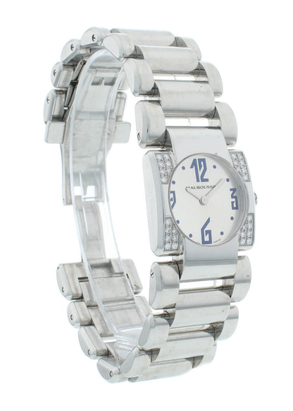 Mauboussin Alessandrine 25mm Quartz Silver Dial Square Ladies Watch 321