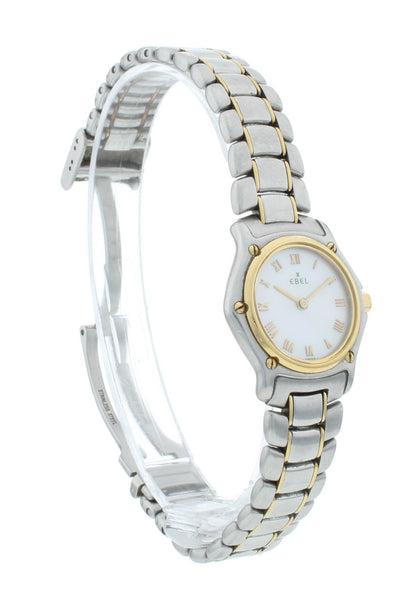Ebel Classic Wave 23mm Quartz MOP Dial Steel & Yellow Gold Ladies Watch 1057901