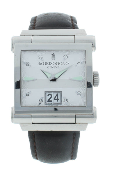 De Grisogono Instrumento Grande 36x47mm Automatic Silver Dial Men's Watch N01