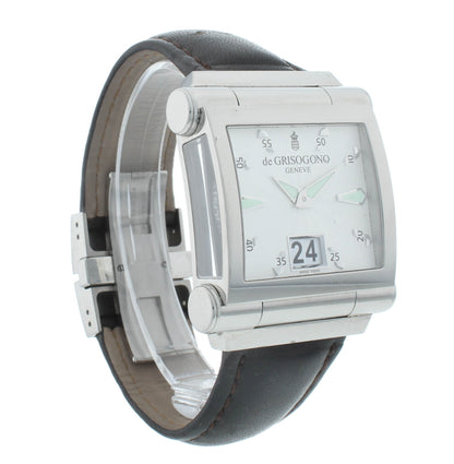 De Grisogono Instrumento Grande 36x47mm Automatic Silver Dial Men's Watch N01