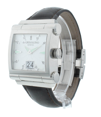 De Grisogono Instrumento Grande 36x47mm Automatic Silver Dial Men's Watch N01