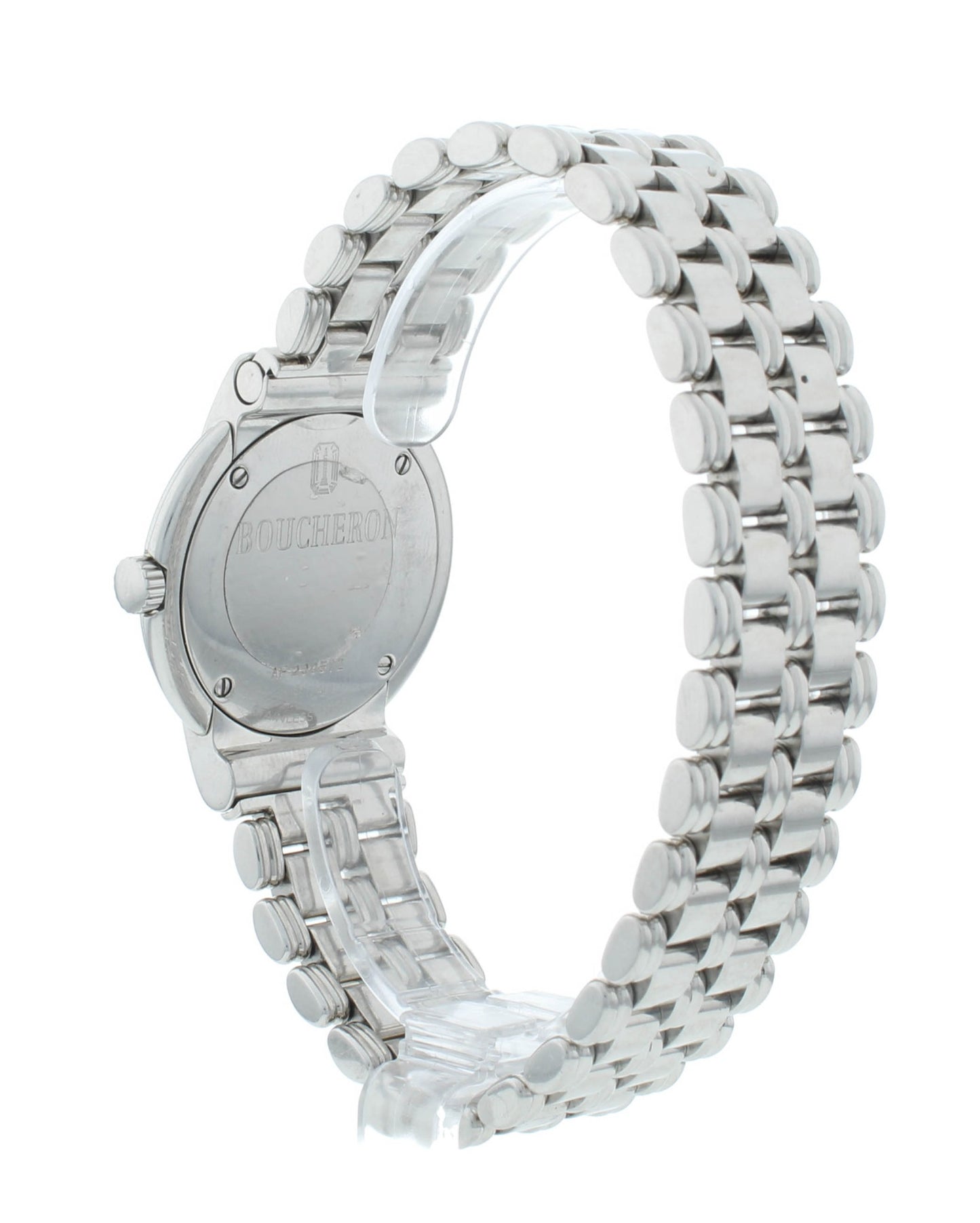 Boucheron Reflet 34mm Quartz Silver Dial Stainless Steel Men's Watch AF-230572