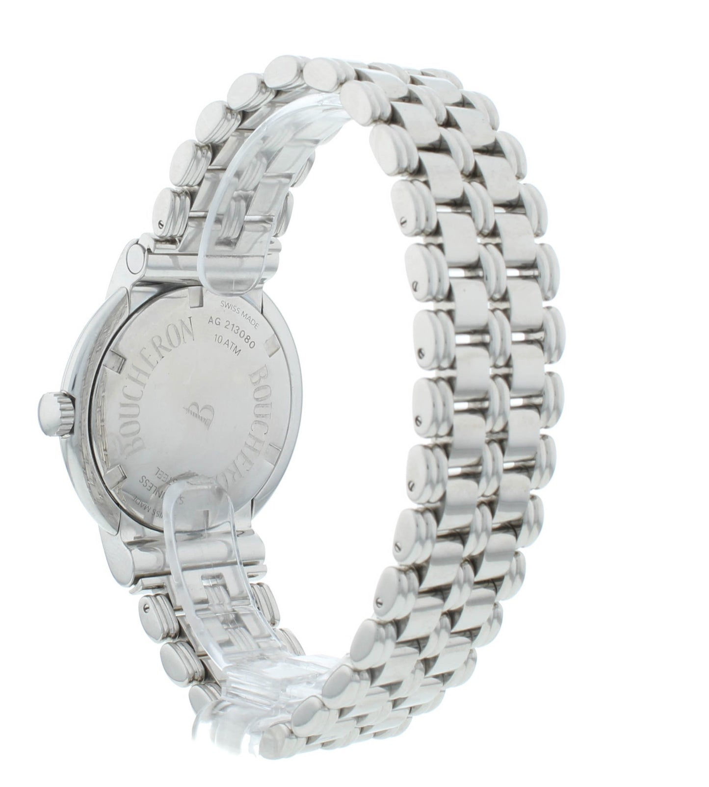 Boucheron Marine 37.5mm Quartz Blue Dial Stainless Steel Men's Watch AG 213680