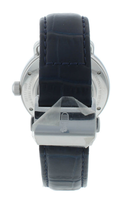 Colomer & Son 41mm Automatic Silver Dial Blue Leather Strap Men's Watch CSN05