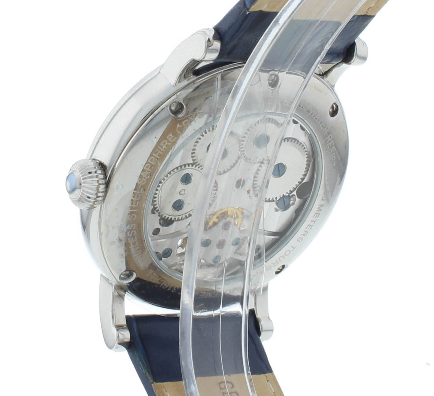 Colomer & Son 42mm Manual Hand Wind Tourbillon Blue Strap Men's Watch CS15