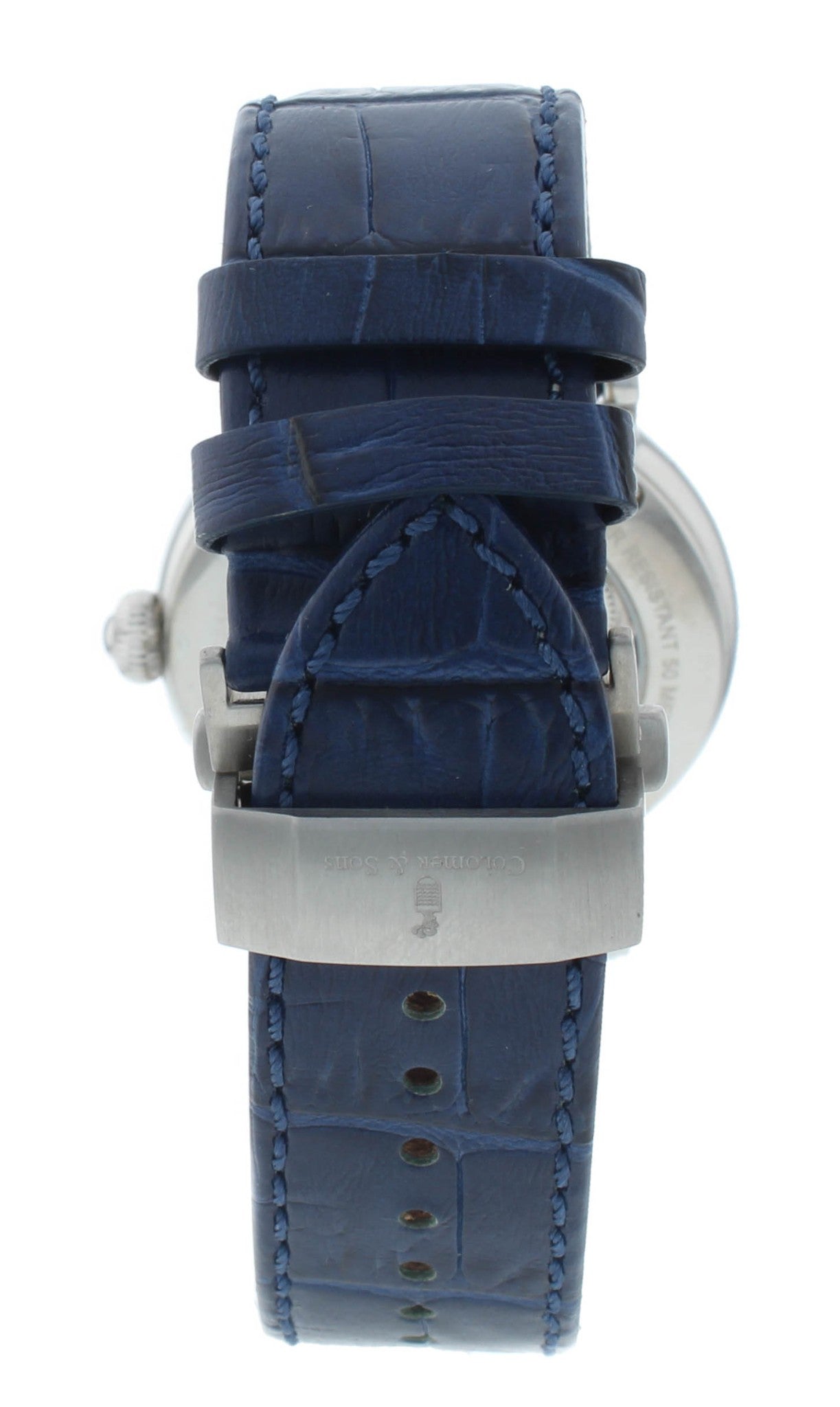 Colomer & Son 42mm Manual Hand Wind Tourbillon Blue Strap Men's Watch CS15