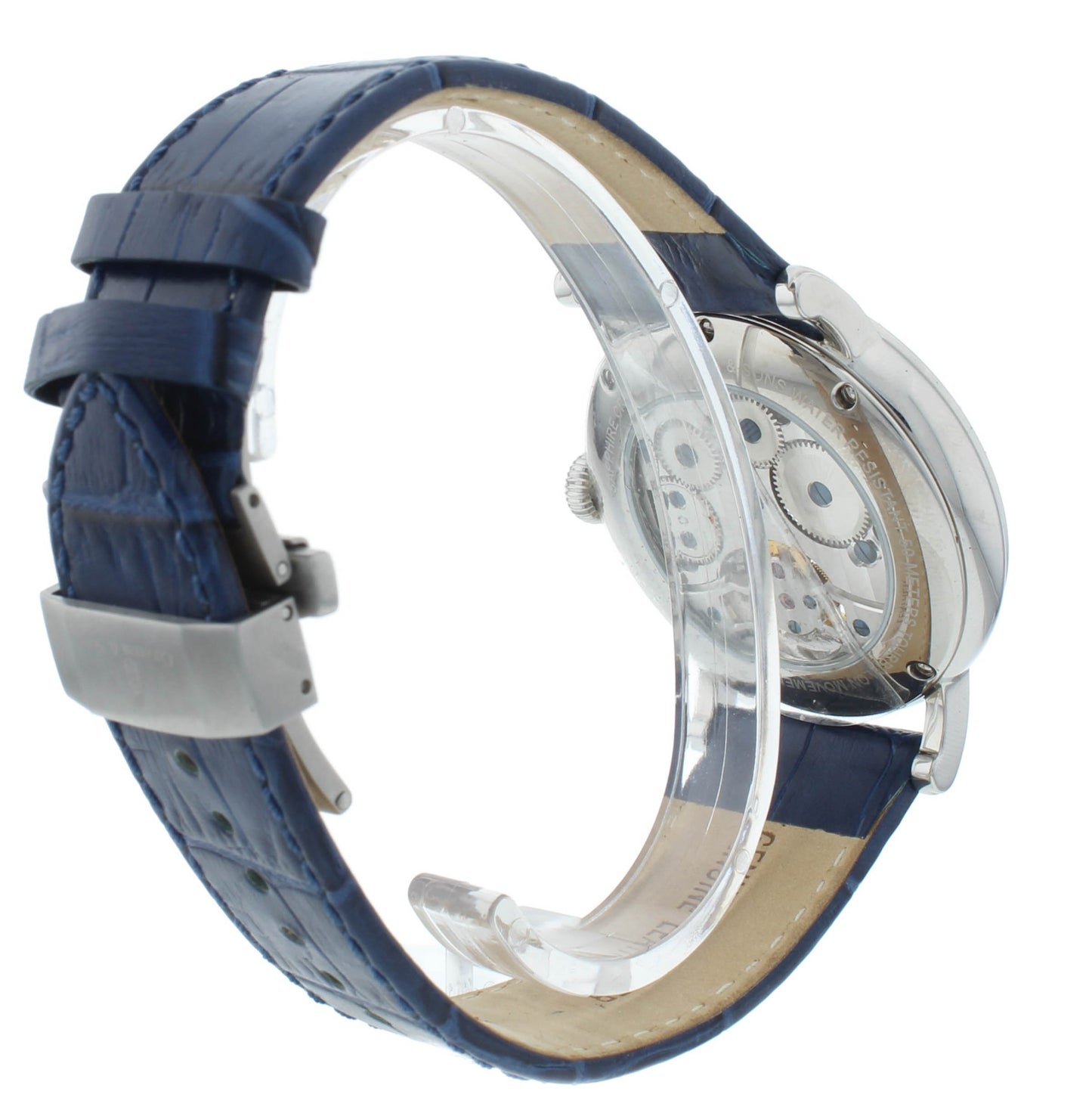Colomer & Son 42mm Manual Hand Wind Tourbillon Blue Strap Men's Watch CS15