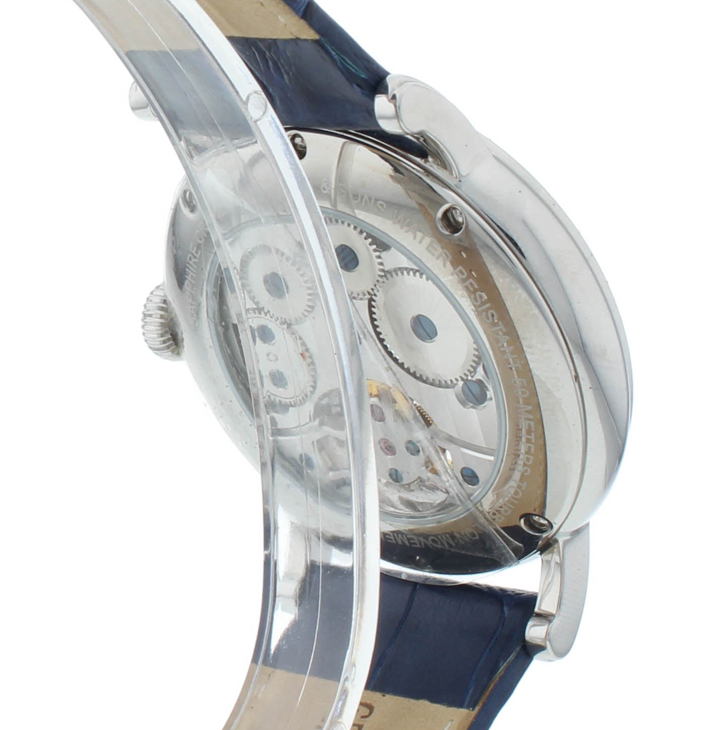 Colomer & Son 42mm Manual Hand Wind Tourbillon Blue Strap Men's Watch CS15