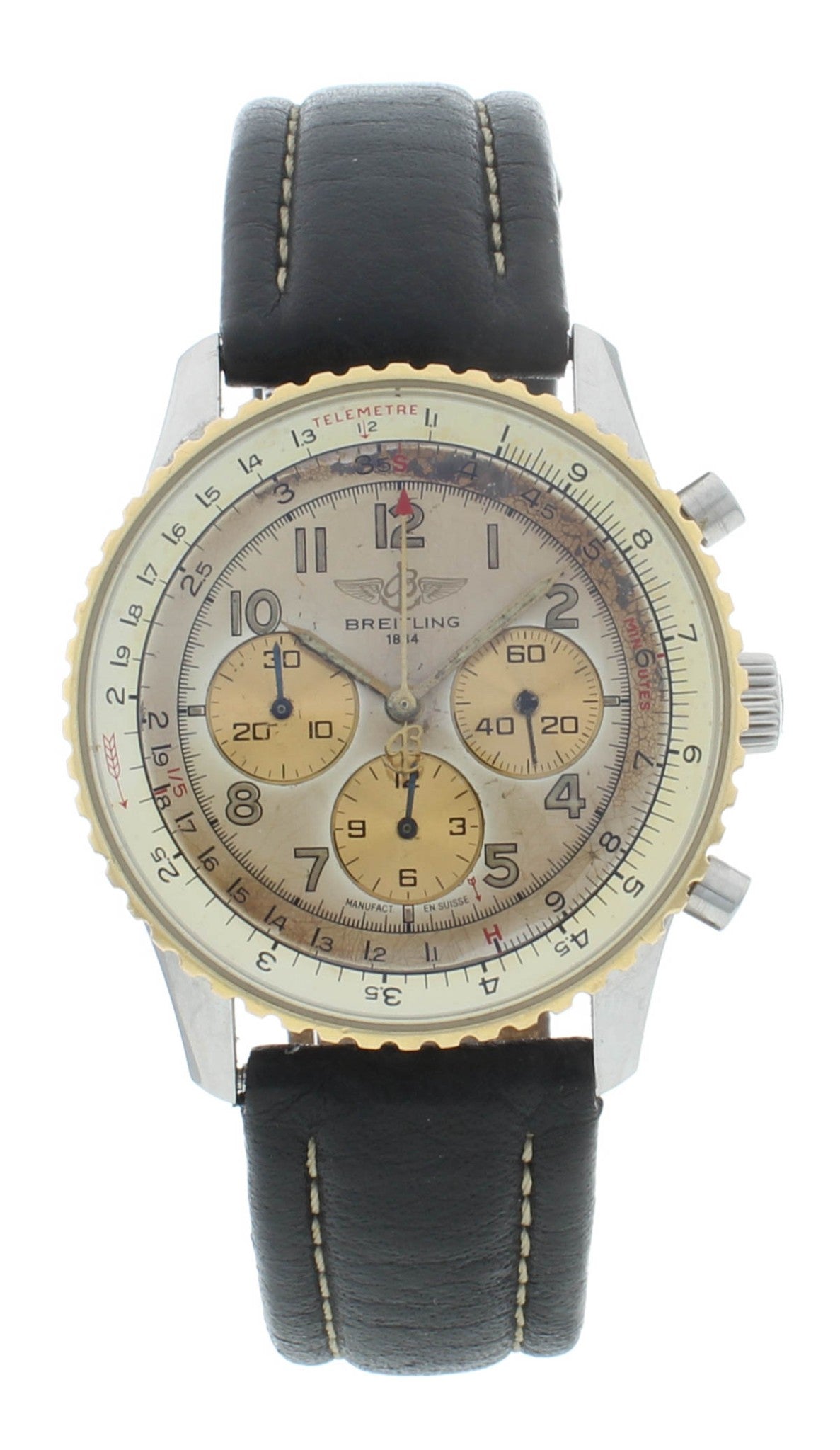 Breitling Navtimer 38mm Automatic Chrono Steel & 18k Gold Men's Watch D30022