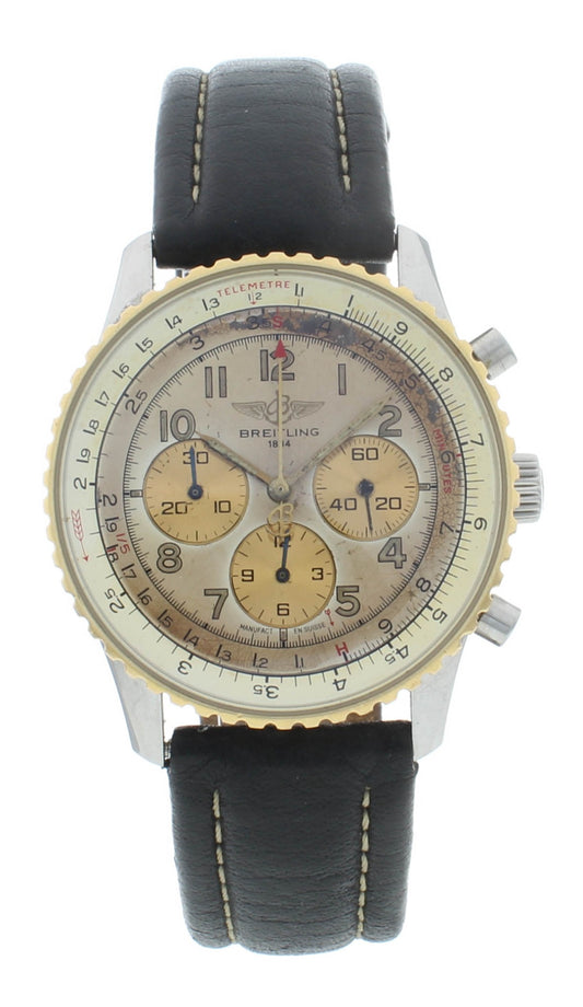 Breitling Navtimer 38mm Automatic Chrono Steel & 18k Gold Men's Watch D30022