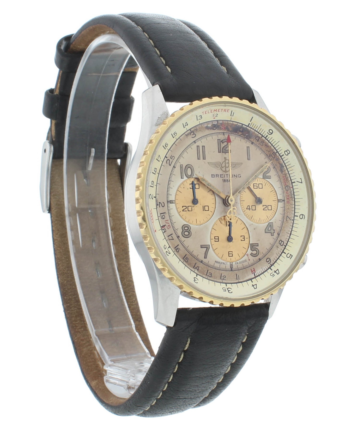 Breitling Navtimer 38mm Automatic Chrono Steel & 18k Gold Men's Watch D30022