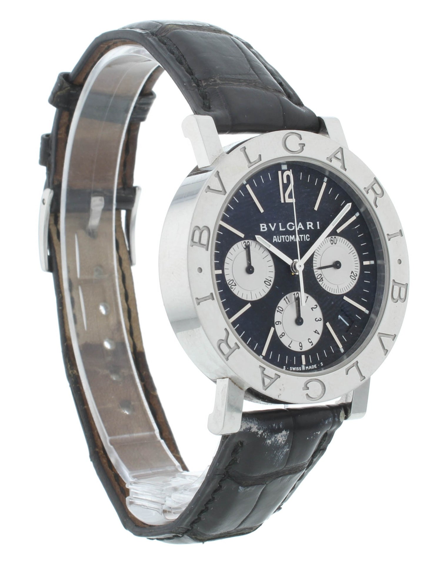 Bvlgari Diagono 38mm Automatic Chronograph Black Dial Men's Watch BB 38 SL CH