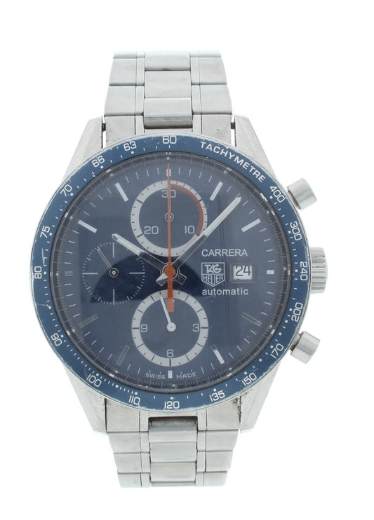 Tag Heuer Carrera 41mm Automatic Blue Dial Chronograph Men's Watch CV2015.BA0794