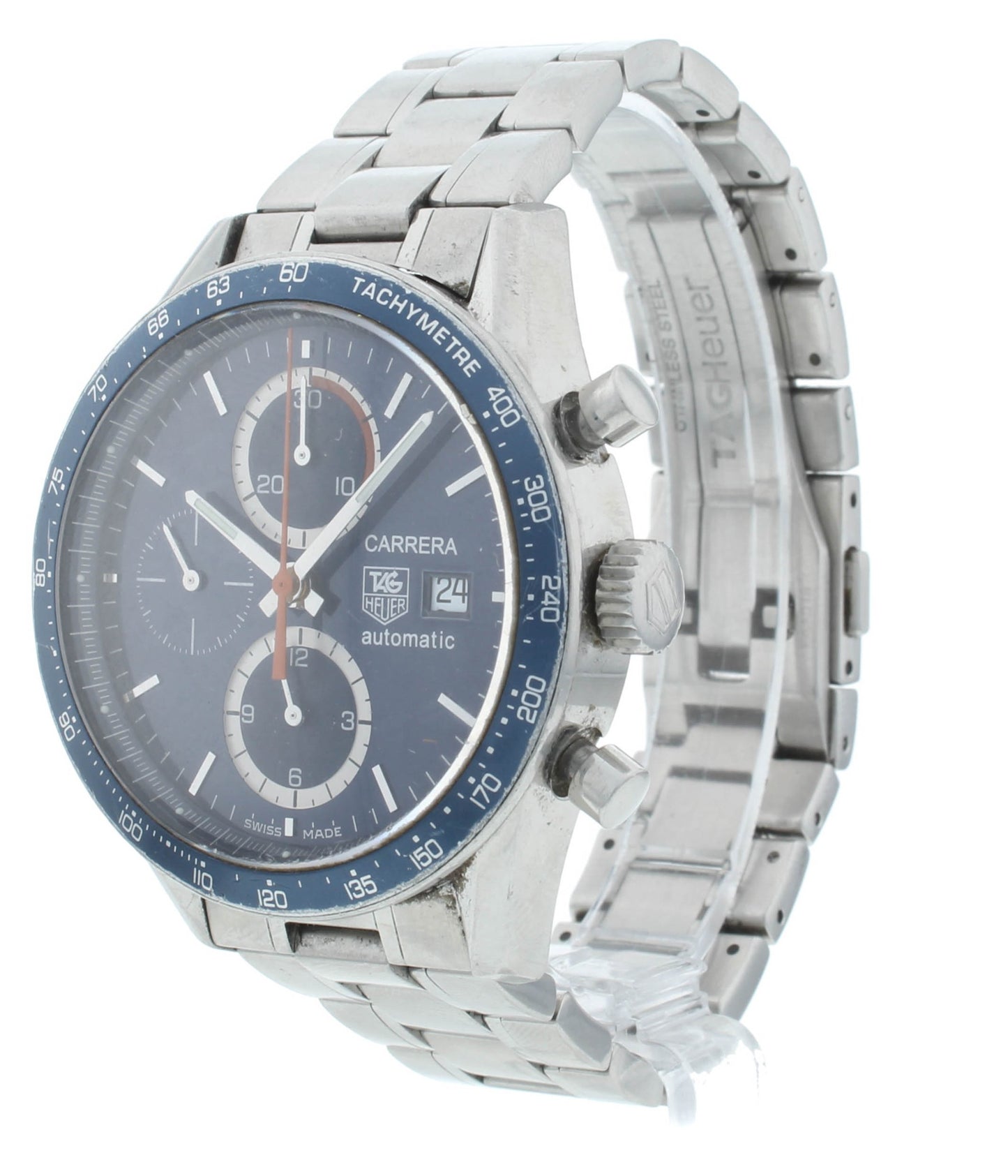 Tag Heuer Carrera 41mm Automatic Blue Dial Chronograph Men's Watch CV2015.BA0794