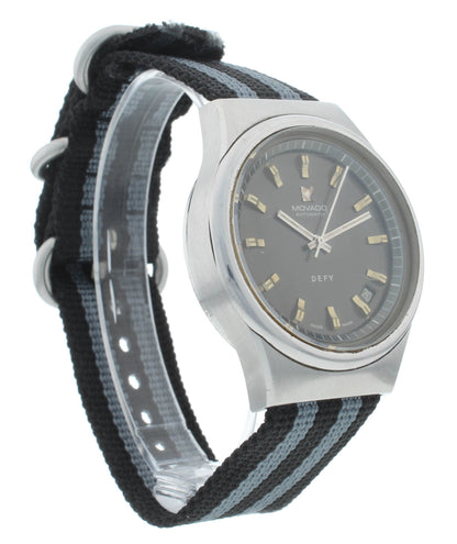 Movado Defy 38mm Auto Stainless Steel Gray Dial Vintage Men's Watch 01 0210 380