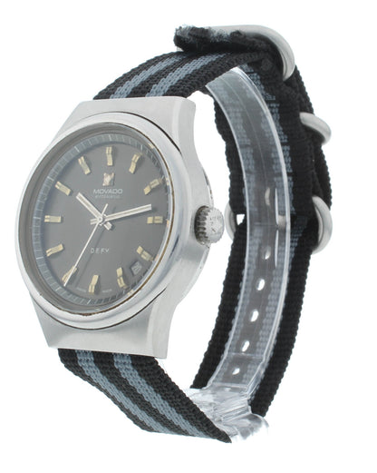 Movado Defy 38mm Auto Stainless Steel Gray Dial Vintage Men's Watch 01 0210 380