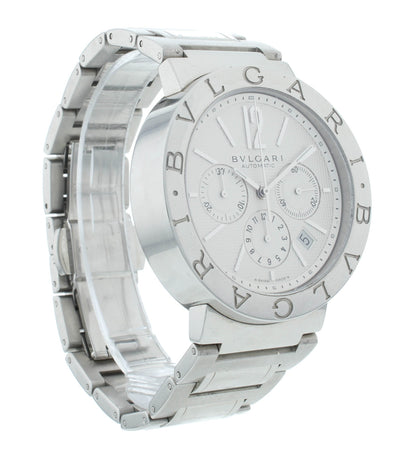 Bvlgari Diagono 42mm Automatic Chronograph White Dial Men's Watch BB 42 SS CH