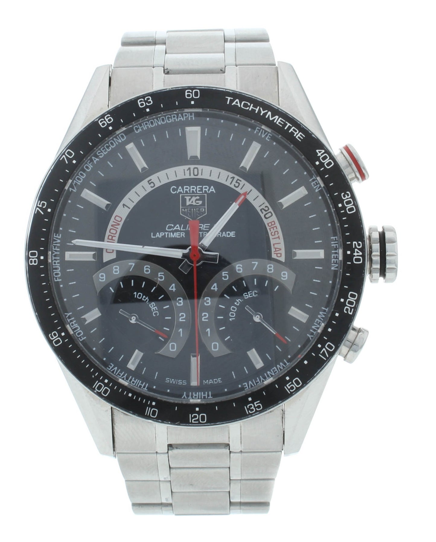 Tag Heuer Carrera Calibre S Latptimer 43mm Quartz Men's Watch CV7A10.BA0795