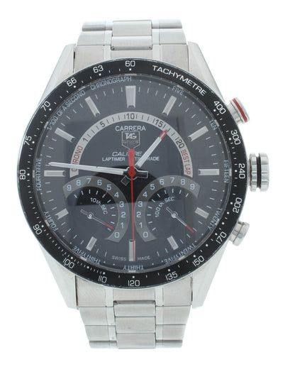 Tag Heuer Carrera Calibre S Latptimer 43mm Quartz Men's Watch CV7A10.BA0795
