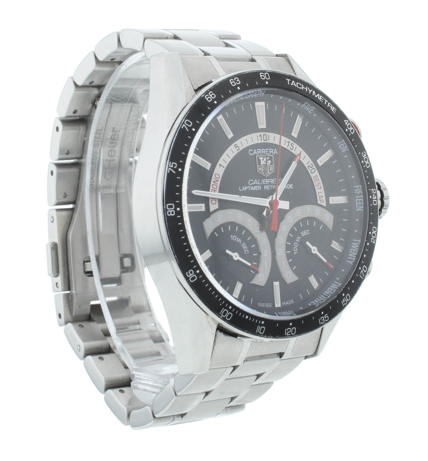 Tag Heuer Carrera Calibre S Latptimer 43mm Quartz Men's Watch CV7A10.BA0795