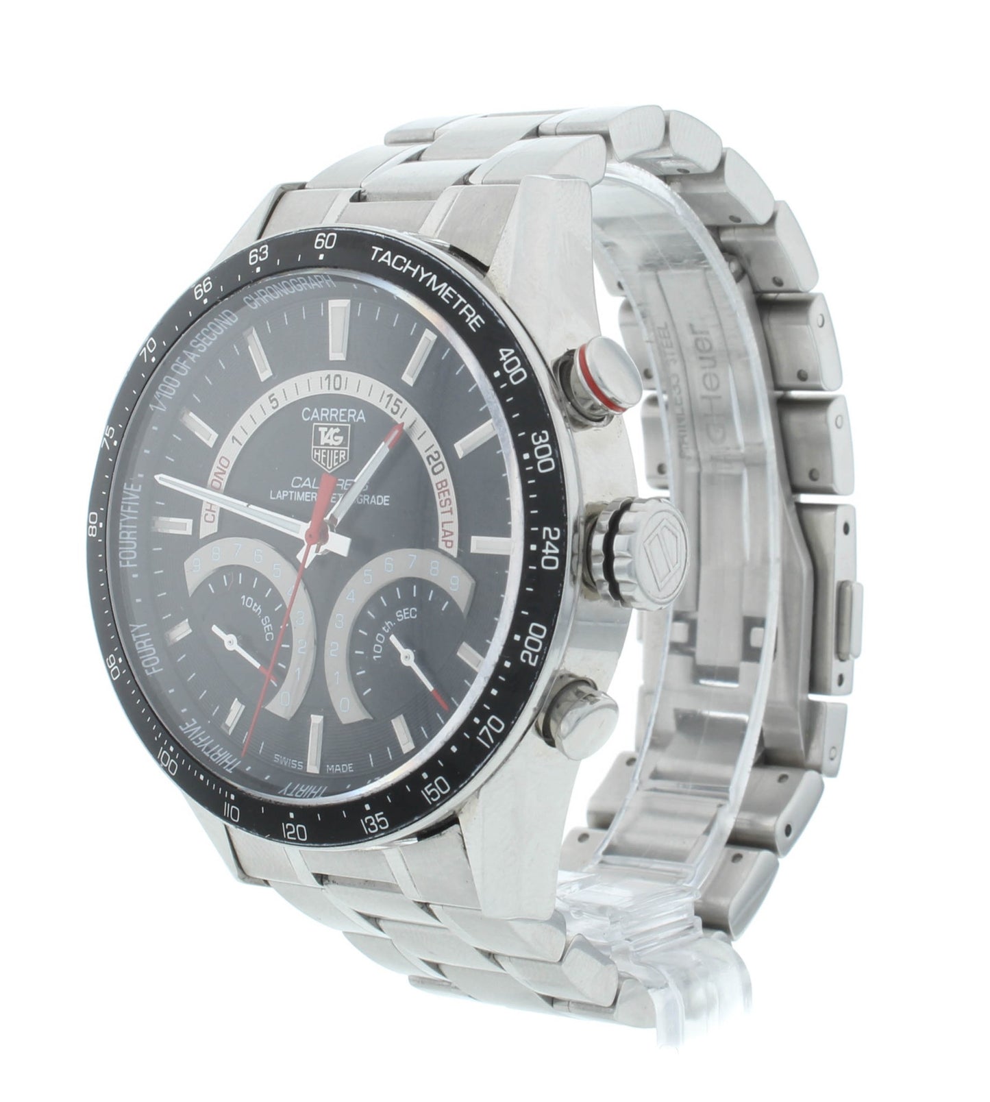 Tag Heuer Carrera Calibre S Latptimer 43mm Quartz Men's Watch CV7A10.BA0795