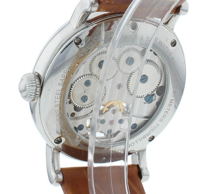 Colomer & Son 42mm Manual Hand Wind Tourbillon Brown Strap Men's Watch CS15