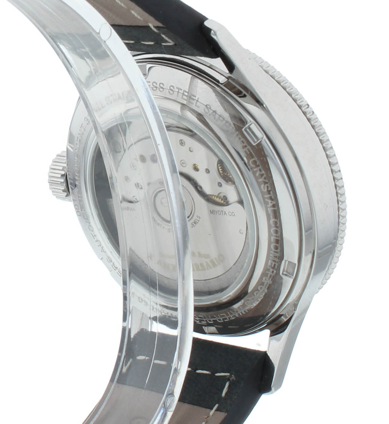 Colomer & Son 40mm Automatic Moon-Phase Gray Leather Strap Men's Watch CS 03