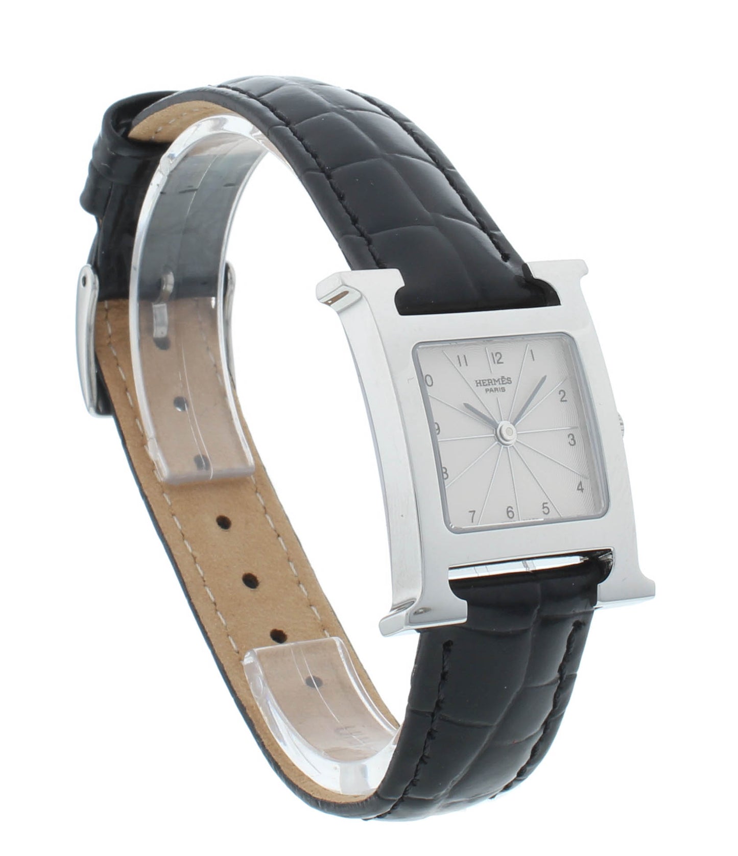 Hermes Stainless Steel Quartz Silver Dial 21mm Quartz Ladies Watch HH1210260/GOR