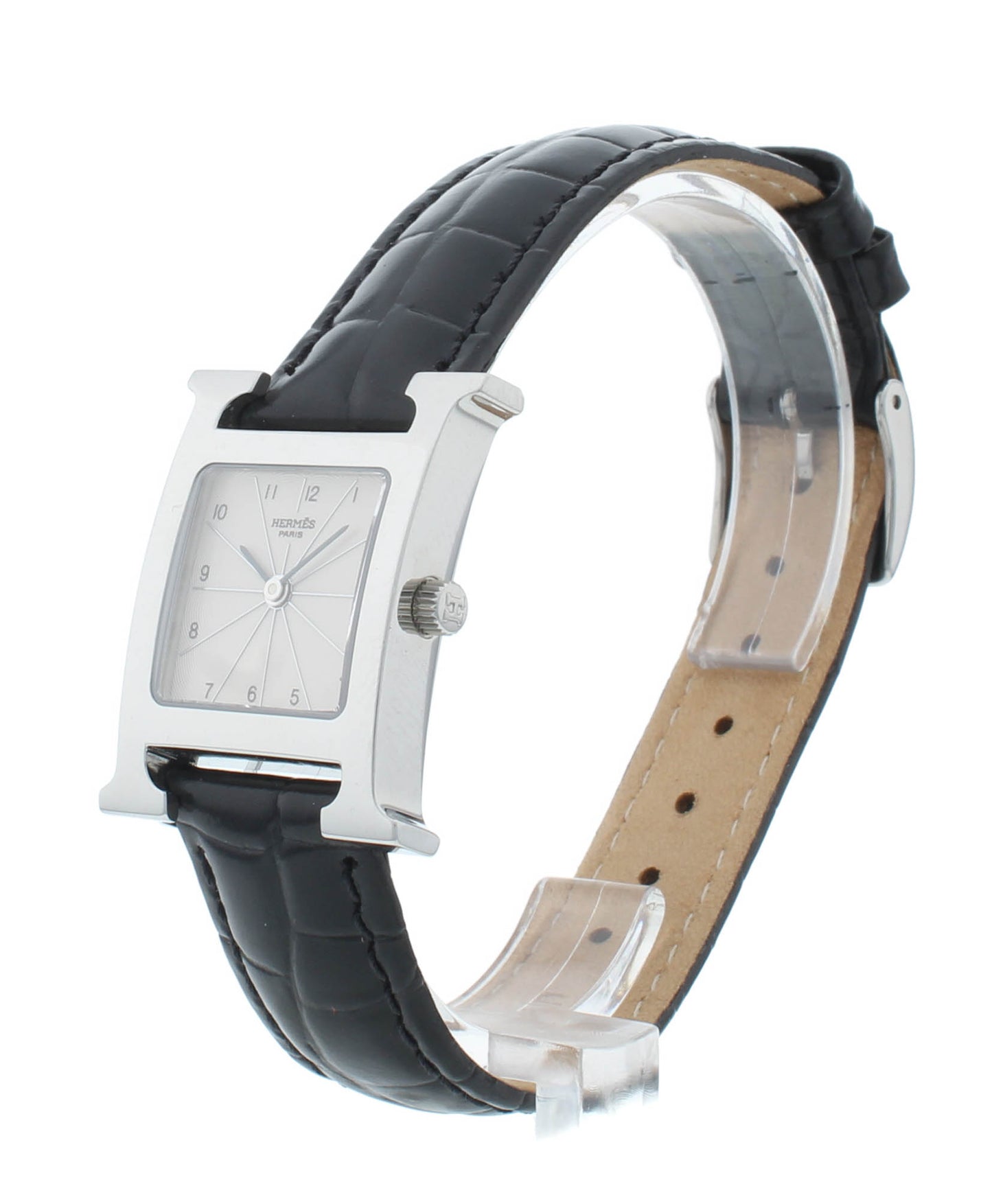 Hermes Stainless Steel Quartz Silver Dial 21mm Quartz Ladies Watch HH1210260/GOR
