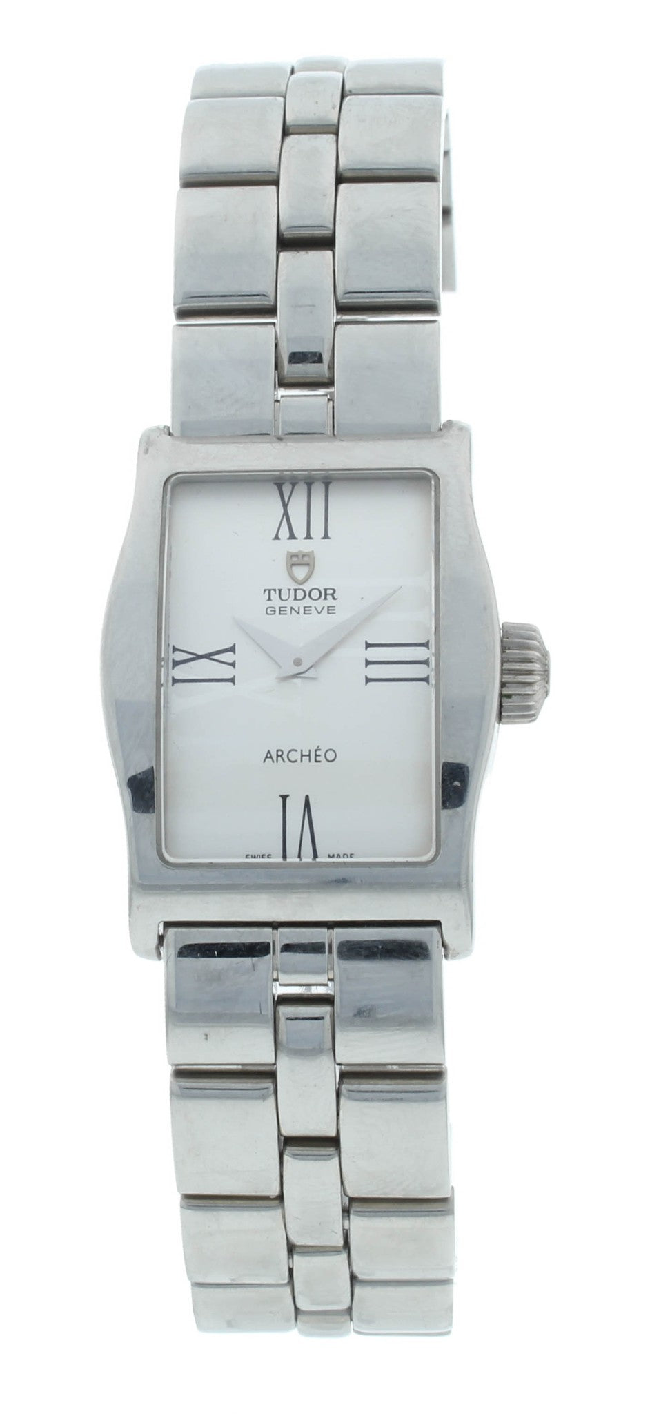 Tudor Archeo 24x34mm Quartz White Dial Stainless Steel Ladies Watch 30210