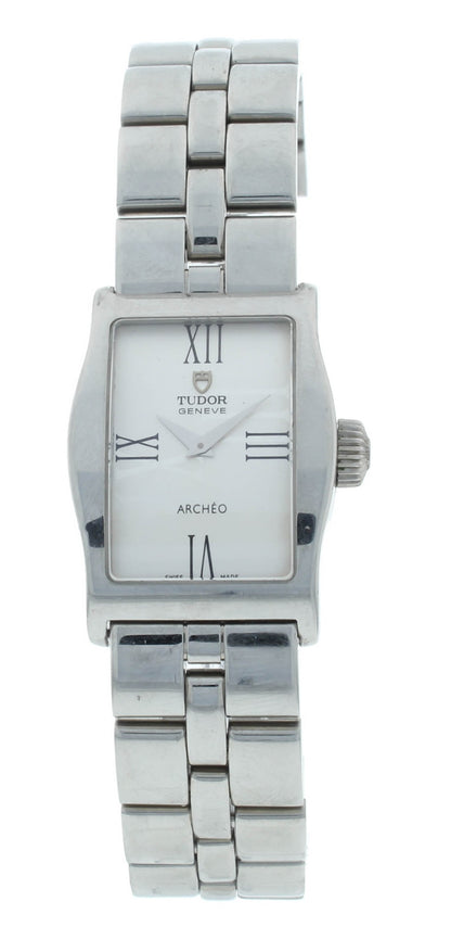 Tudor Archeo 24x34mm Quartz White Dial Stainless Steel Ladies Watch 30210
