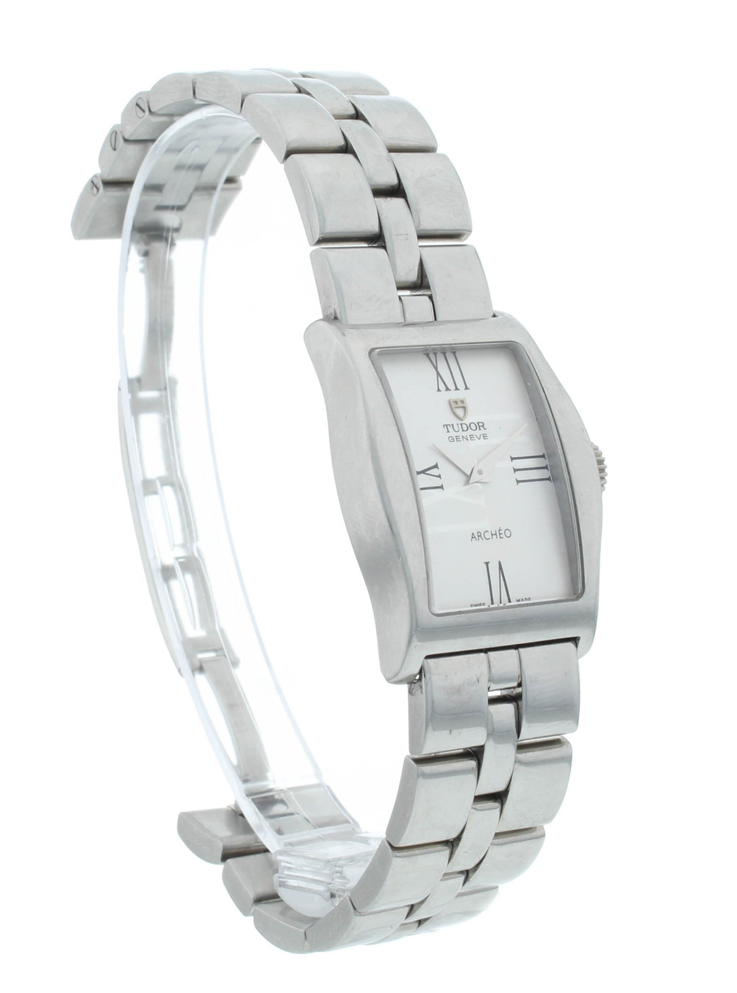 Tudor Archeo 24x34mm Quartz White Dial Stainless Steel Ladies Watch 30210