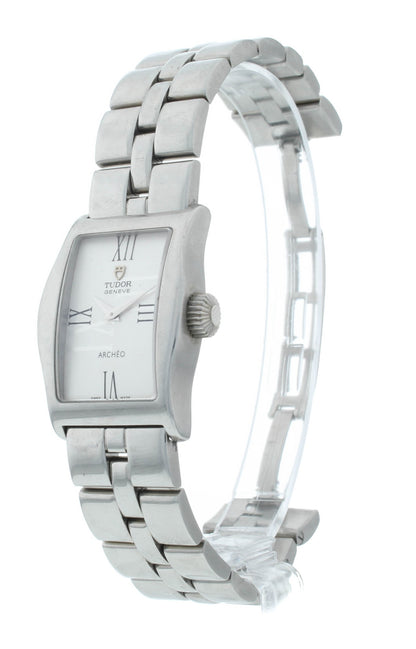 Tudor Archeo 24x34mm Quartz White Dial Stainless Steel Ladies Watch 30210