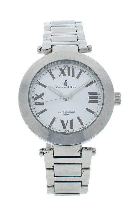 Colomer & Son 34mm Stainless Steel Quartz Silver Dial Ladies Watch CSN03