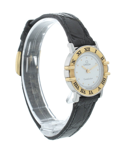 Omega Constellation 22mm Quartz Stainless Steel White Dial Ladies Watch