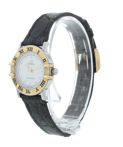 Omega Constellation 22mm Quartz Stainless Steel White Dial Ladies Watch