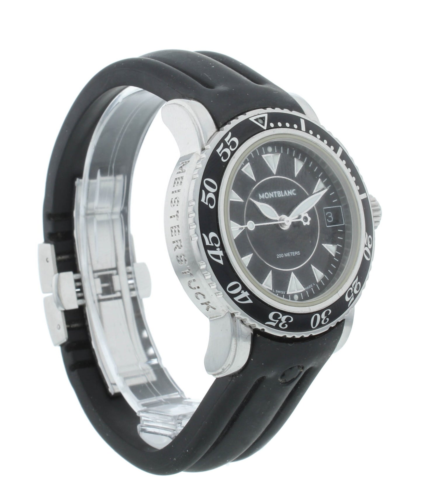 Montblanc Meisterstuck 34mm Quartz Black Dial Stainless Steel Ladies Watch 7036