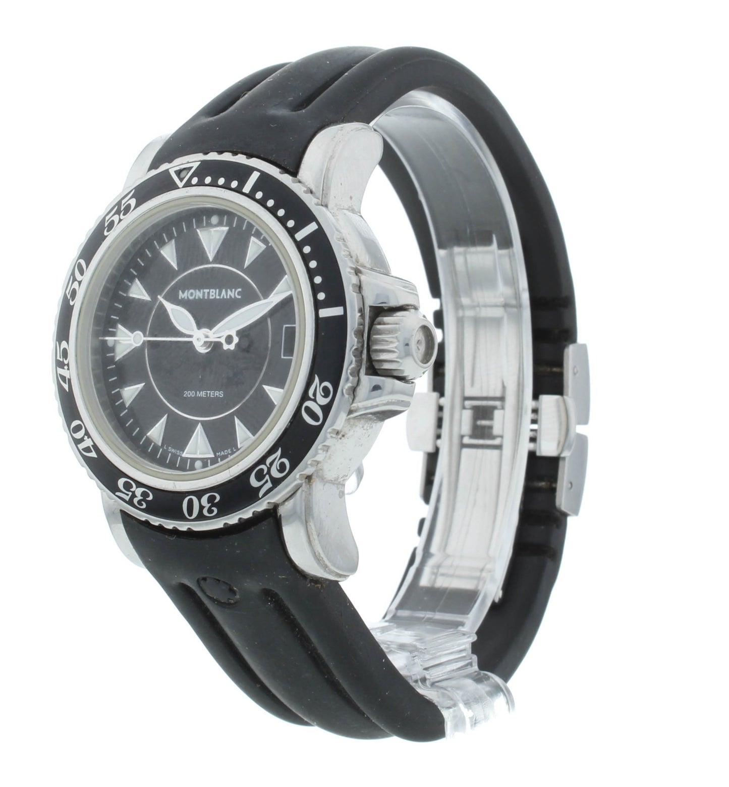 Montblanc Meisterstuck 34mm Quartz Black Dial Stainless Steel Ladies Watch 7036